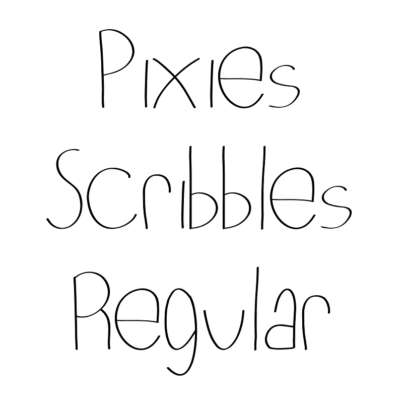 Pixies Scribbles Regular font Free fonts on Creazilla Creazilla