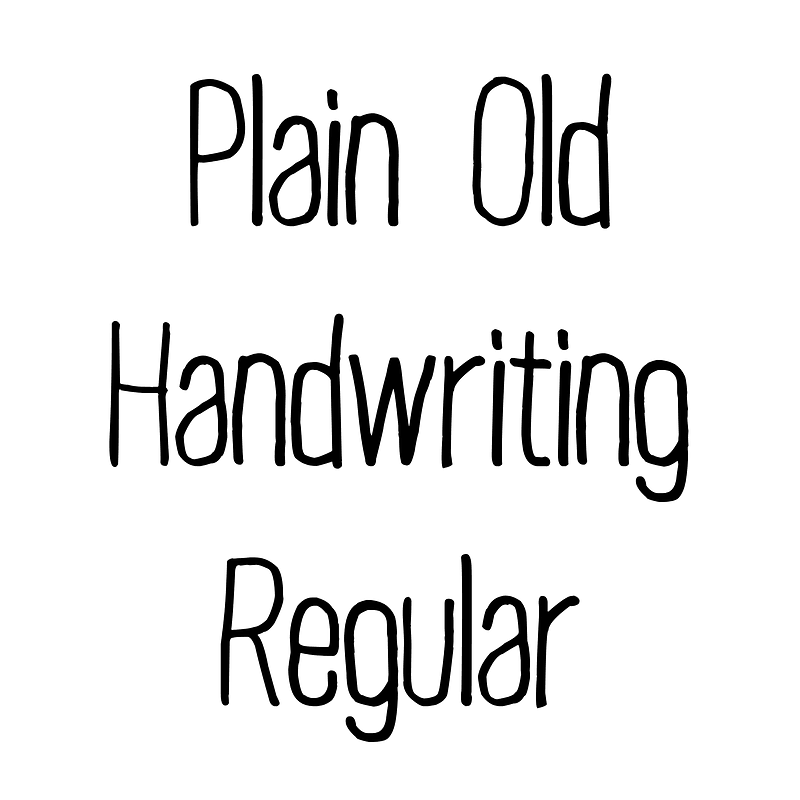 Plain Old Handwriting Regular Font Free Fonts On Creazilla Creazilla