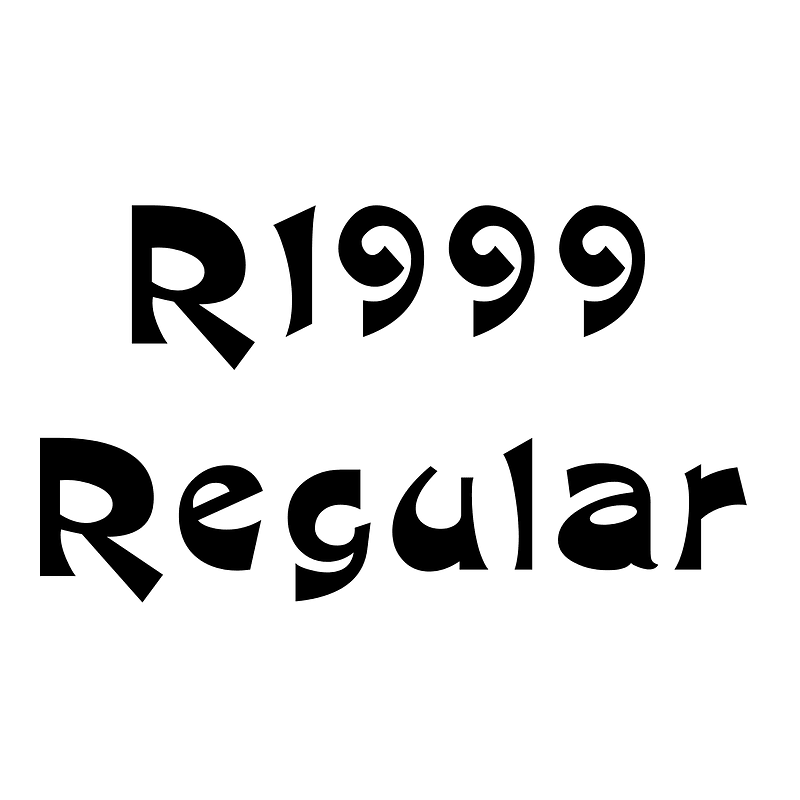 R1999 Regular font Free fonts on Creazilla Creazilla