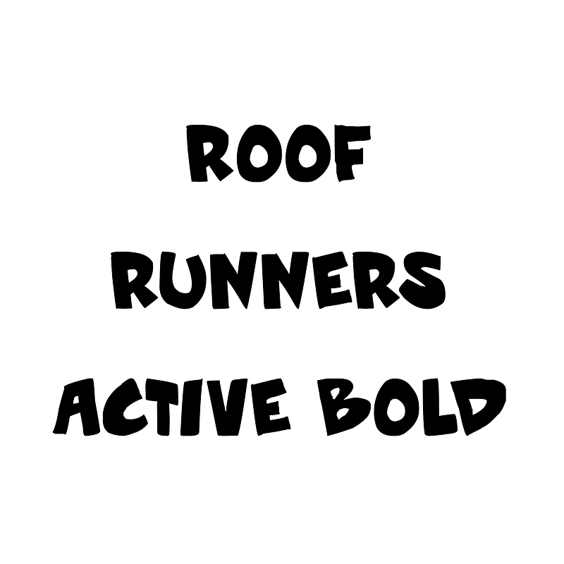 Roof runners active Bold font Free fonts on Creazilla Creazilla