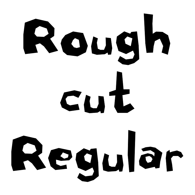 Rough cut Regular Free fonts on