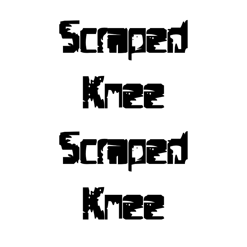 Scraped Knee Scraped Knee font Free fonts on Creazilla Creazilla