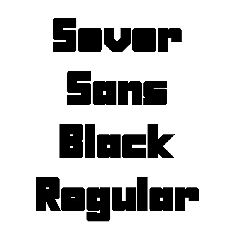 Sever Sans Black Regular font