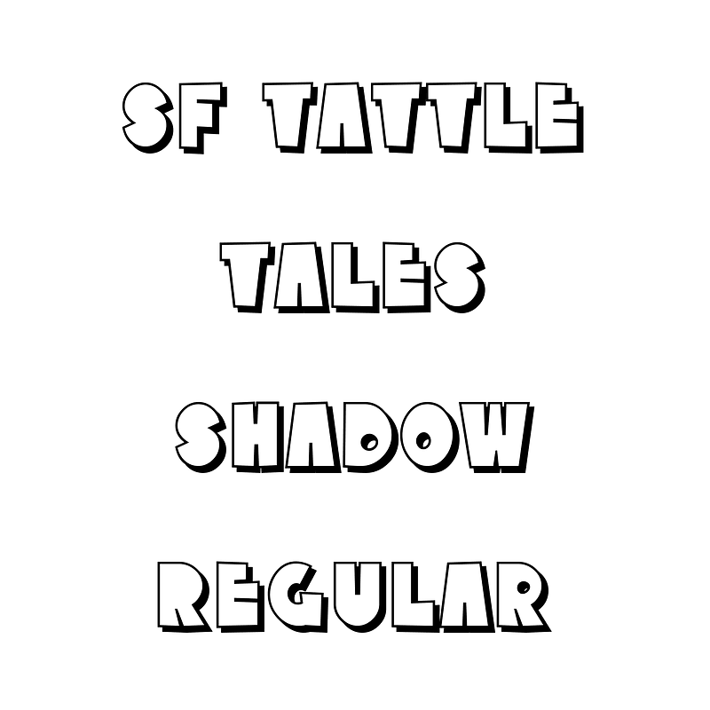 SF Tattle Tales Shadow Regular font Free fonts on Creazilla Creazilla