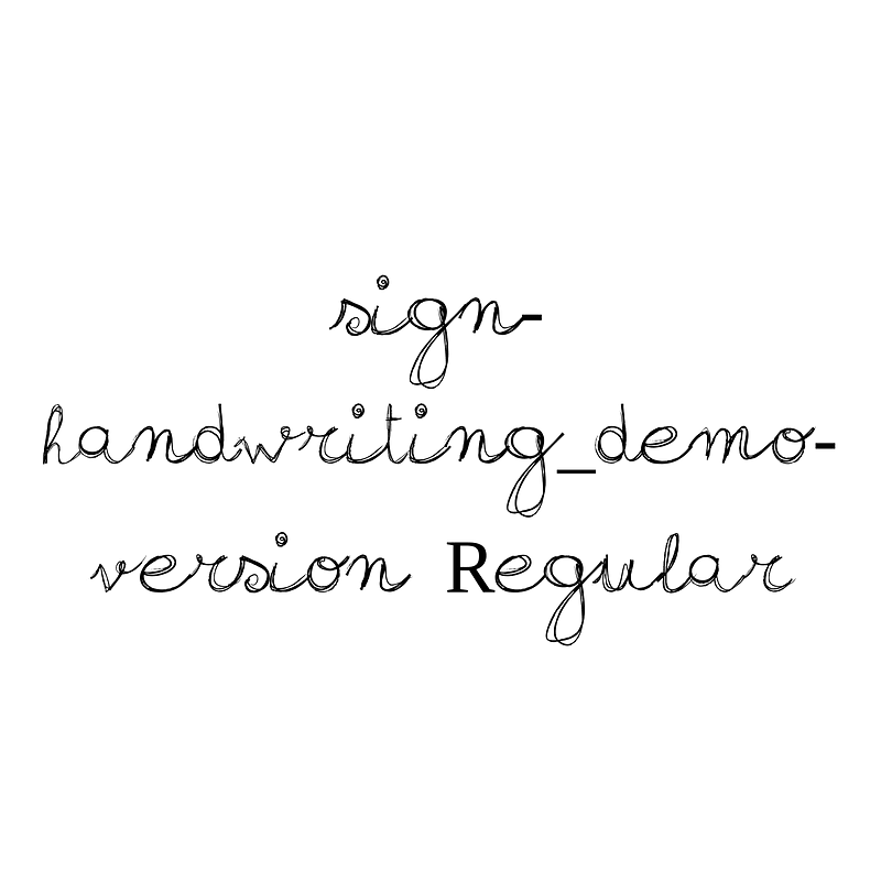 signhandwriting_demoversion Regular font Free fonts on Creazilla Creazilla