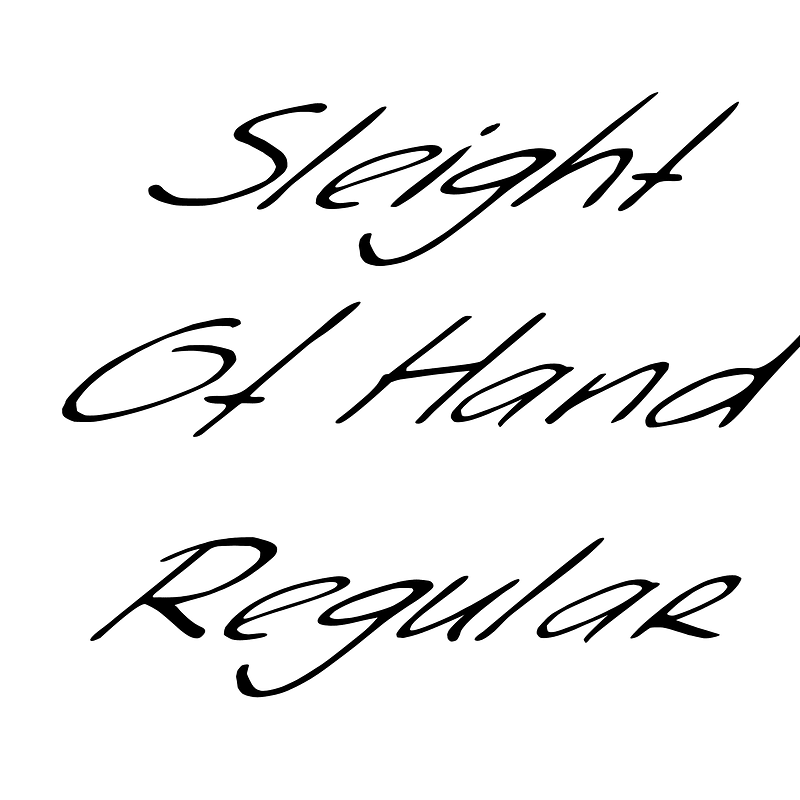 Sleight Of Hand Regular font