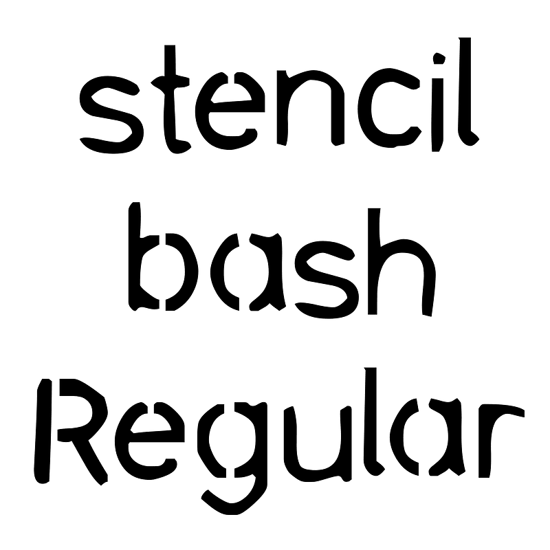 stencil bash Regular font Free fonts on Creazilla Creazilla