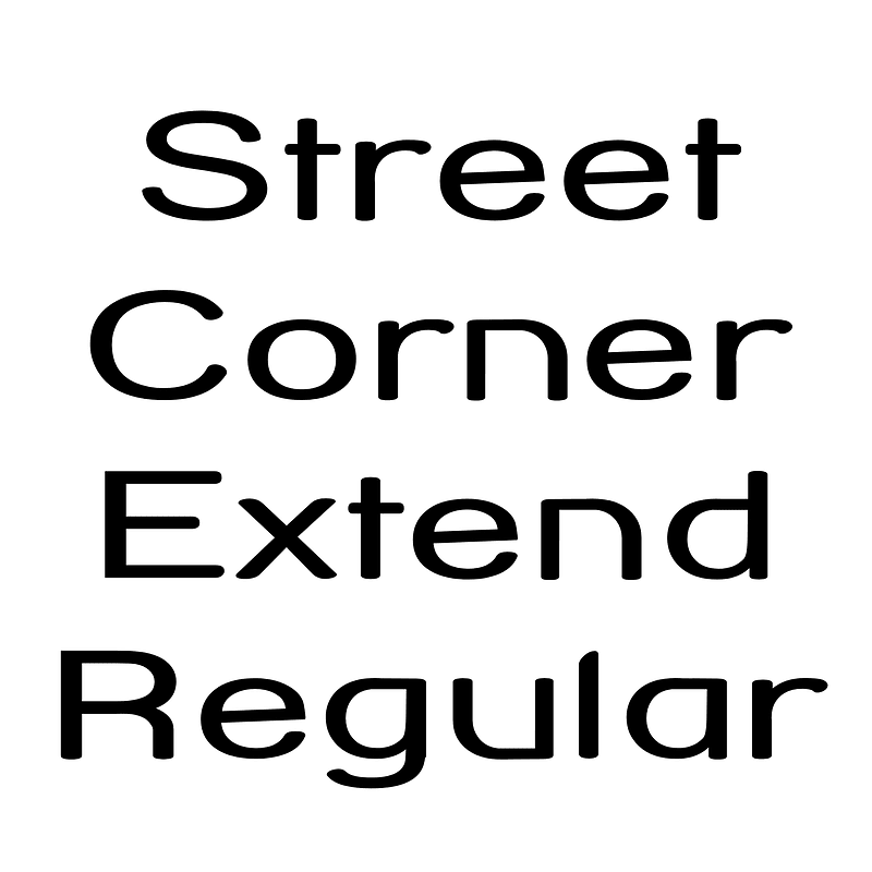 Street Corner Extend Regular Free fonts on