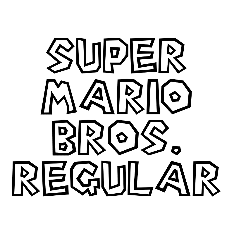 Super Mario Bros. Regular font - Free fonts on Creazilla | Creazilla