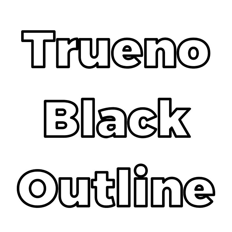Trueno Black Outline font Free fonts on Creazilla Creazilla