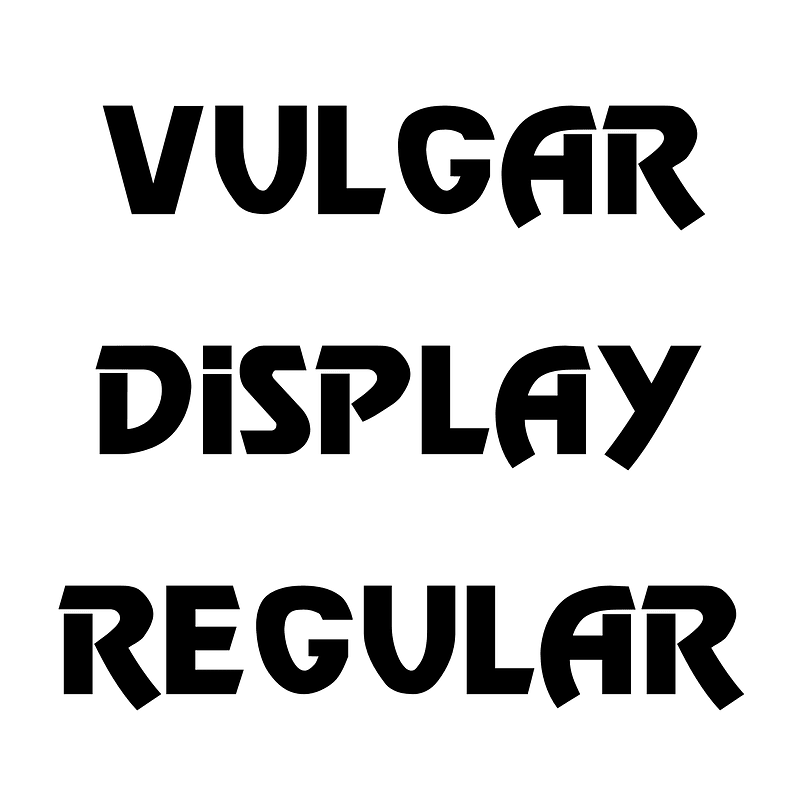 Vulgar Display Regular font