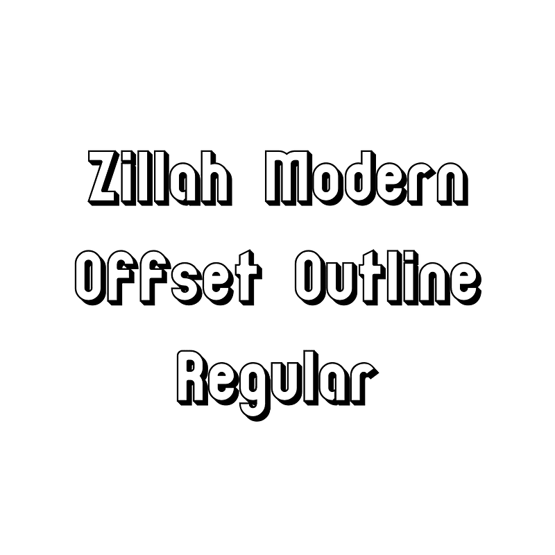 Zillah Modern Offset Outline Regular font