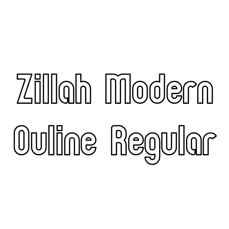 Zillah Modern Ouline Regular Creazilla