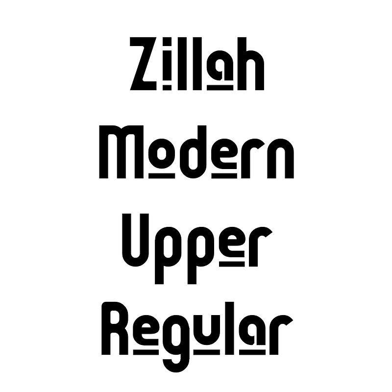 Zillah Modern Upper Regular Creazilla