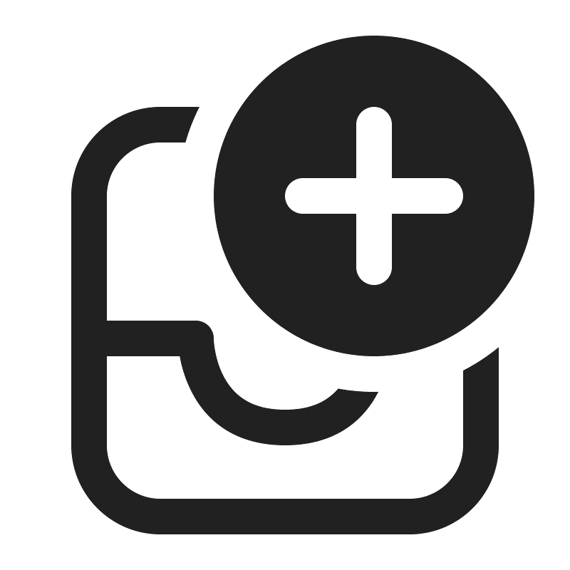 Ic fluent mail inbox add 16 regular icon. Free download transparent ...