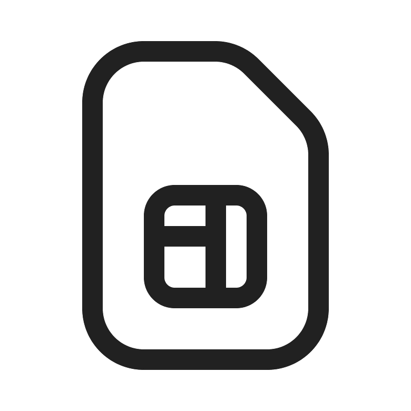Ic fluent sim 20 regular icon. Free download transparent .PNG | Creazilla
