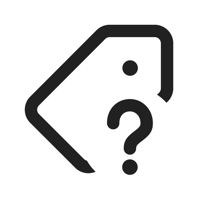 Ic fluent tag question mark 16 regular icon. Free download transparent