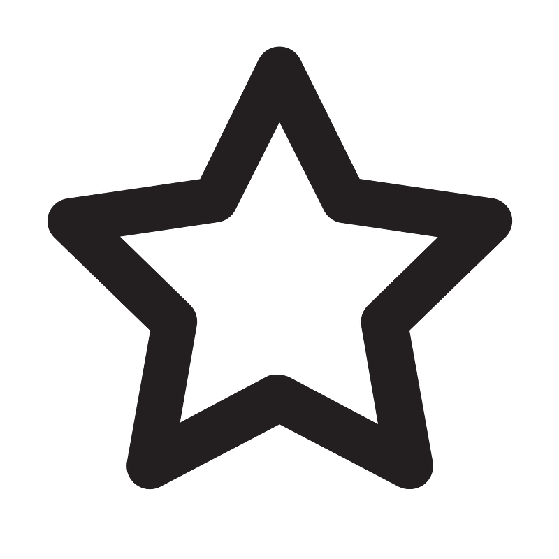 Star-outline icon. Free download transparent .PNG | Creazilla