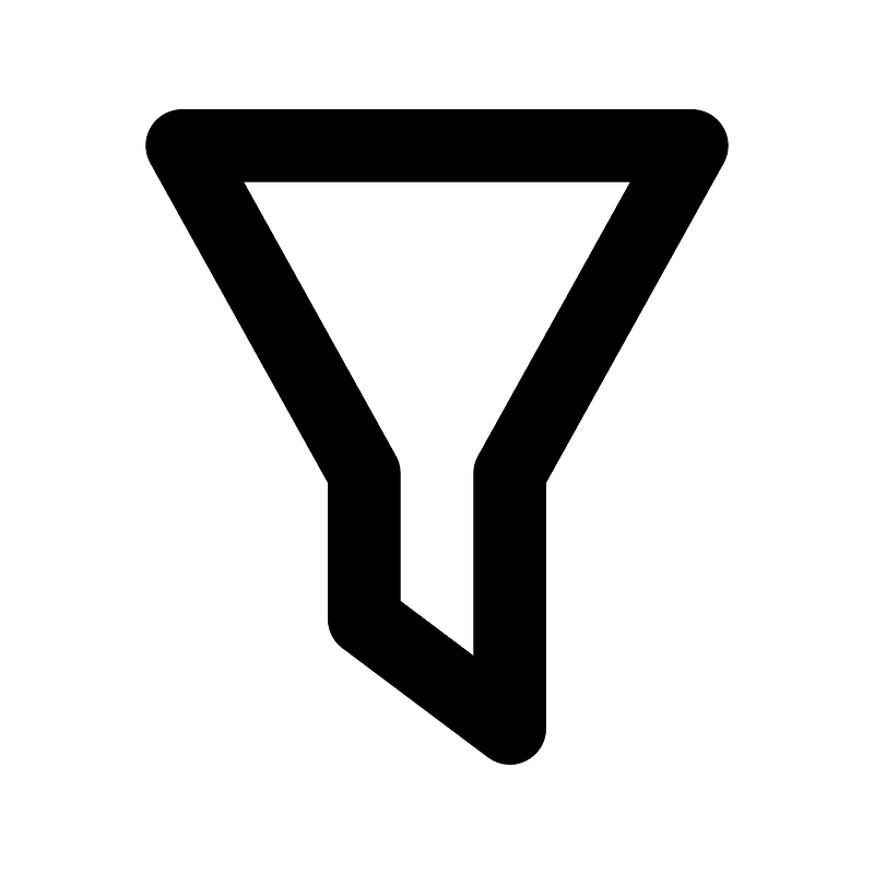 Funnel icon. Free download transparent .PNG Creazilla