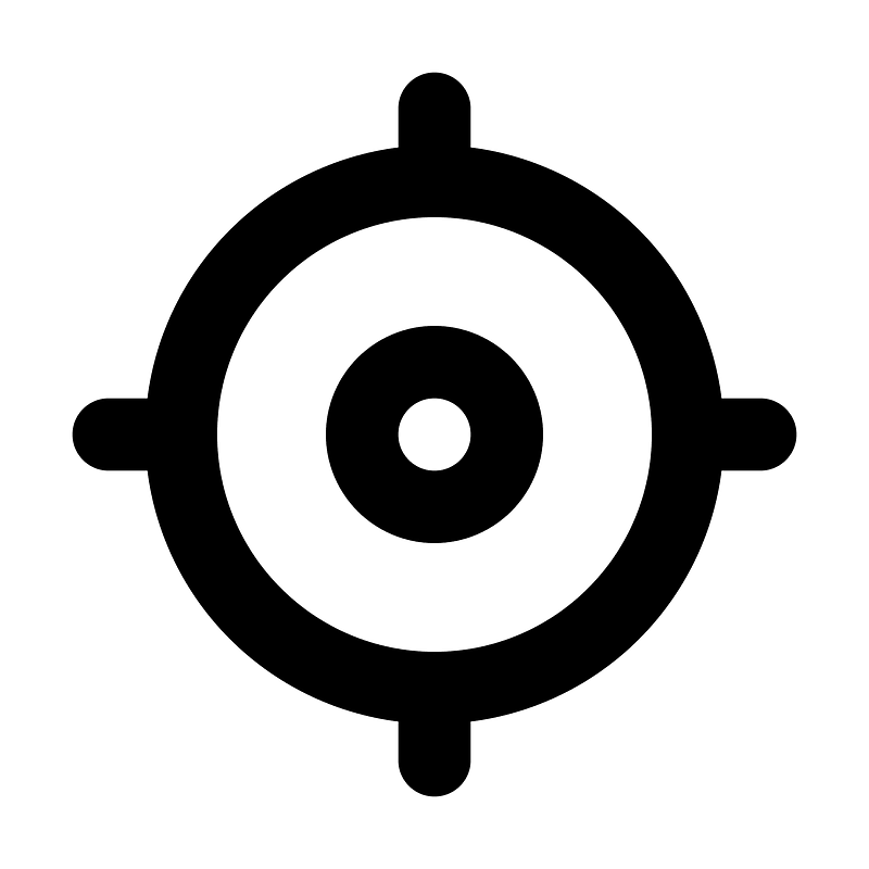 Crosshairs icon. Free download transparent .PNG Creazilla