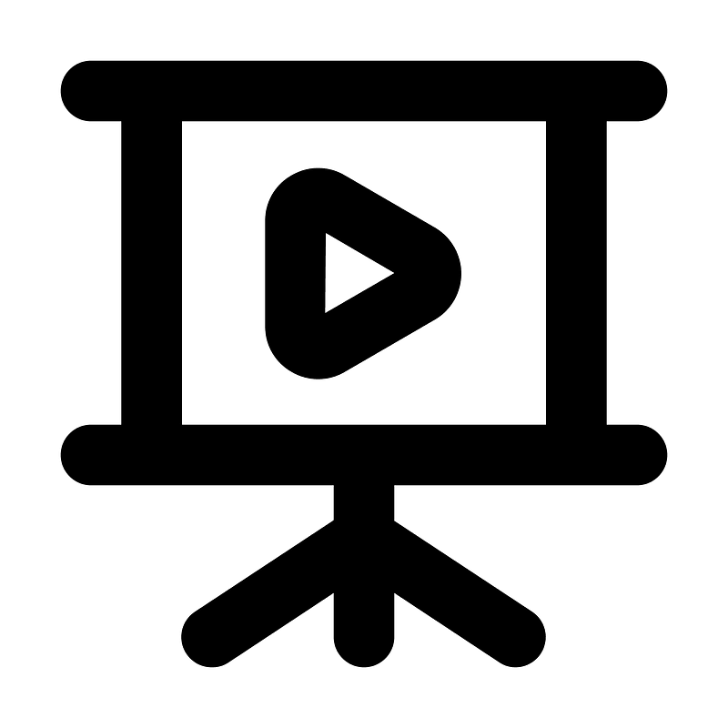 Presentation-play icon. Free download transparent .PNG | Creazilla