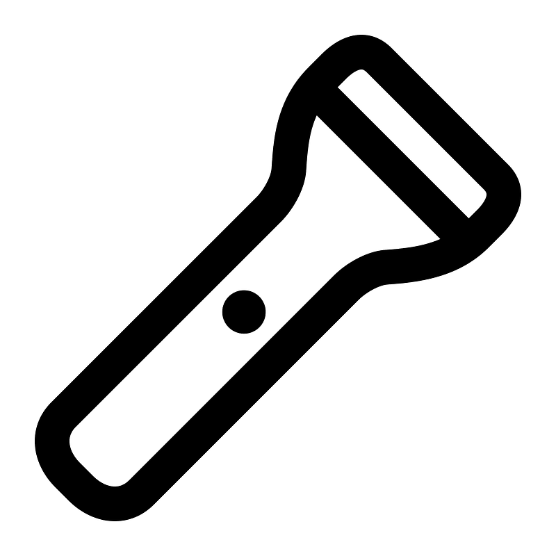 Flashlight icon. Free download transparent .PNG Creazilla