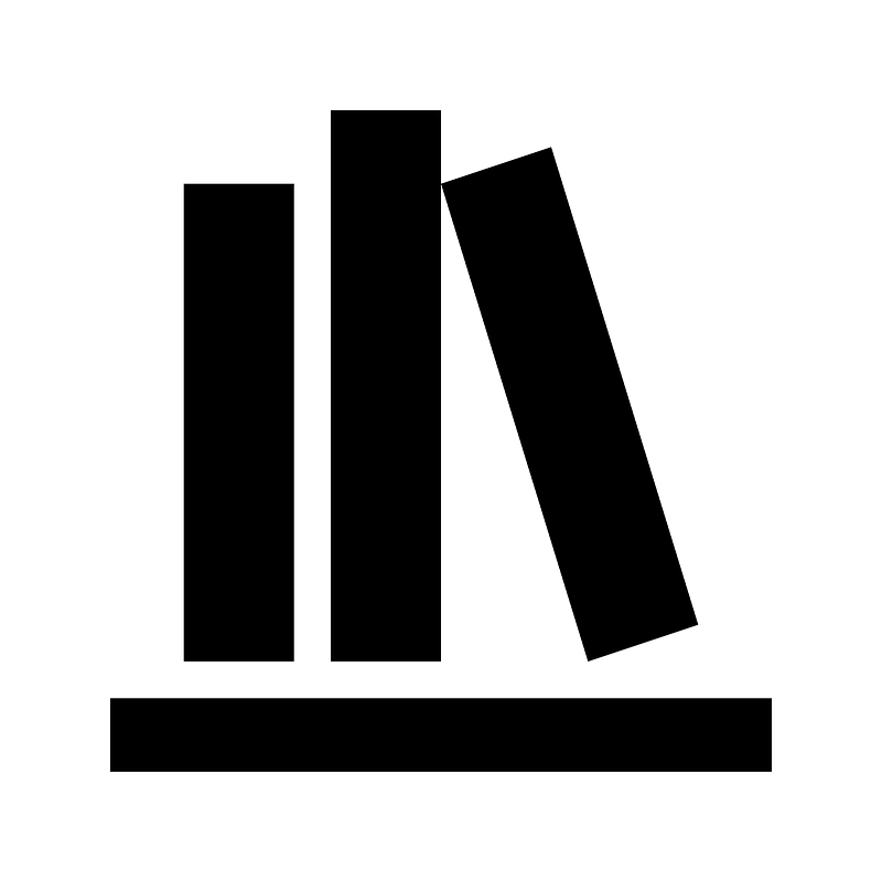 Bookshelf icon. Free download transparent .PNG Creazilla