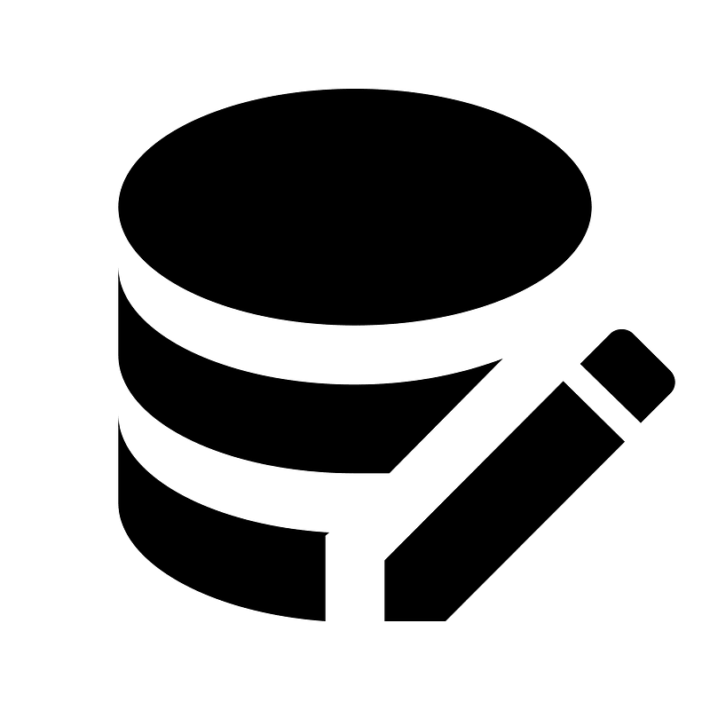 Database-edit icon. Free download transparent .PNG | Creazilla