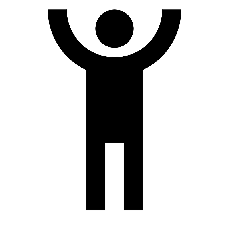 Human-handsup icon. Free download transparent .PNG | Creazilla