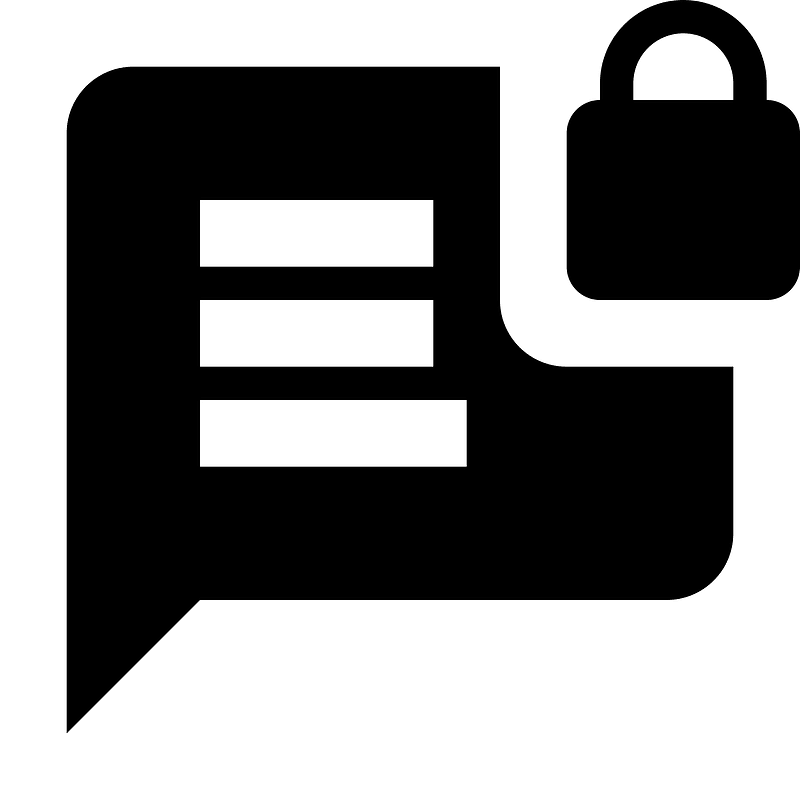 Messagetextlock icon. Free download transparent .PNG Creazilla