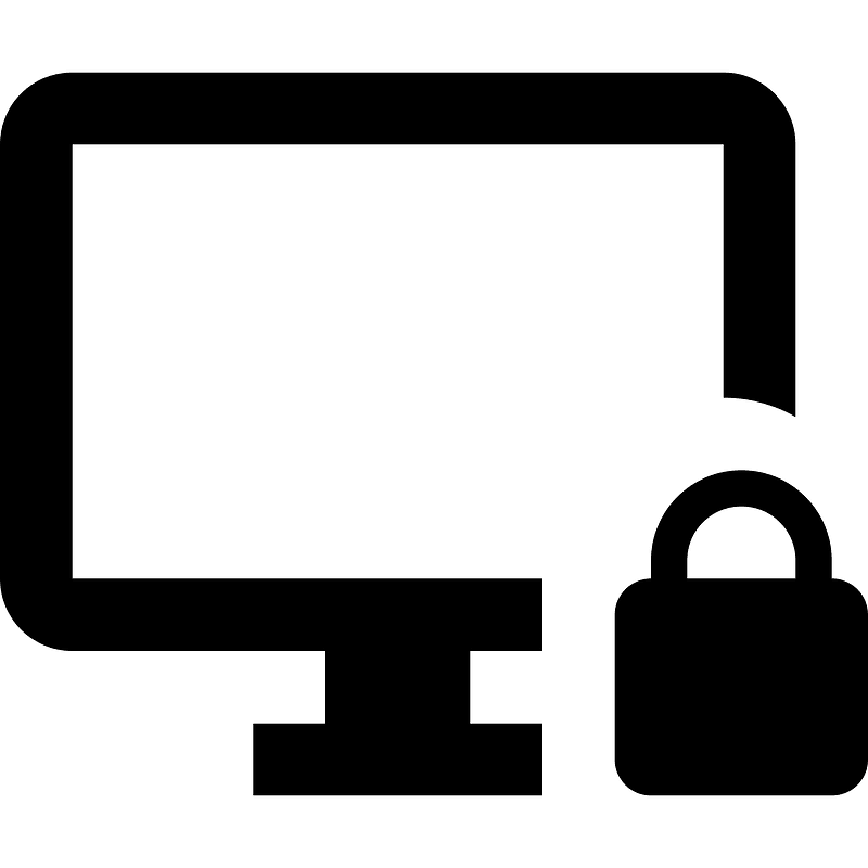 Monitorlock icon. Free download transparent .PNG Creazilla