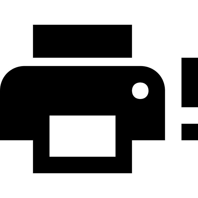 Printeralert icon. Free download transparent .PNG Creazilla