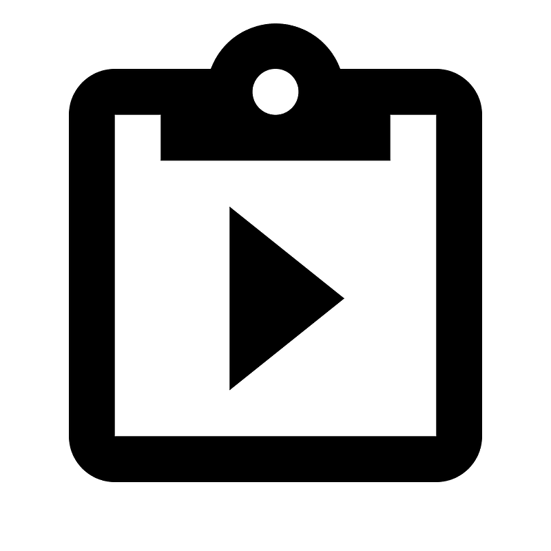 Clipboardplay icon. Free download transparent .PNG Creazilla