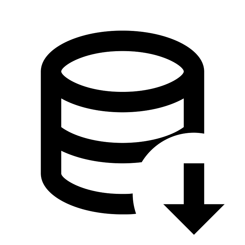 Database-arrow-down - Free vector icons on creazilla.com
