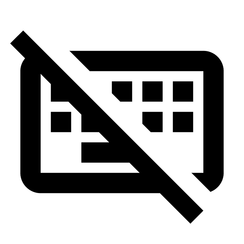 Keyboardoff icon. Free download transparent .PNG Creazilla