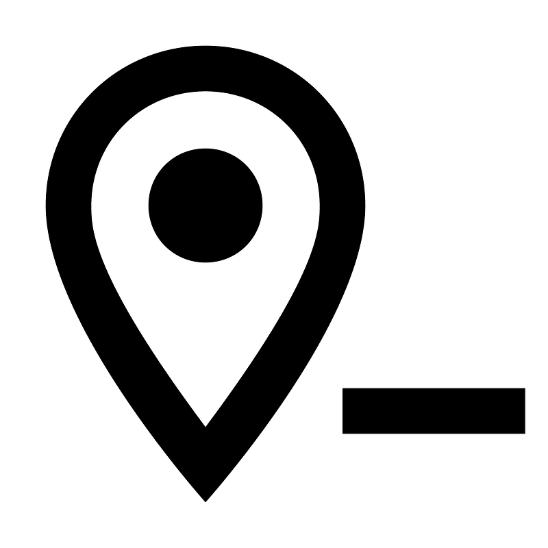 Mapmarkerminus icon. Free download transparent .PNG Creazilla