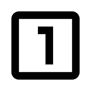 Numeric-1-box icon. Free download transparent .PNG | Creazilla