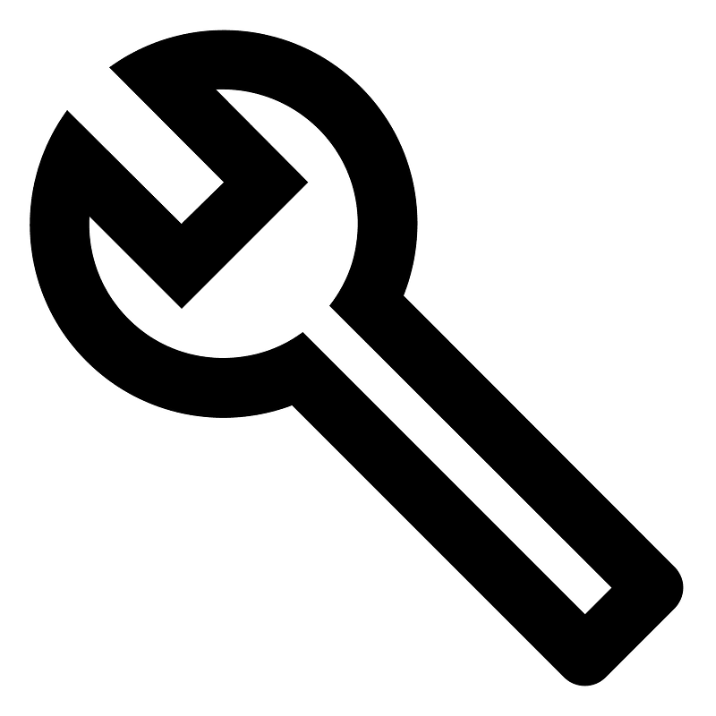 Wrench icon. Free download transparent .PNG Creazilla