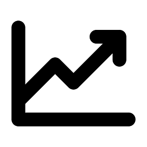 Chart-line-up icon. Free download transparent .PNG | Creazilla