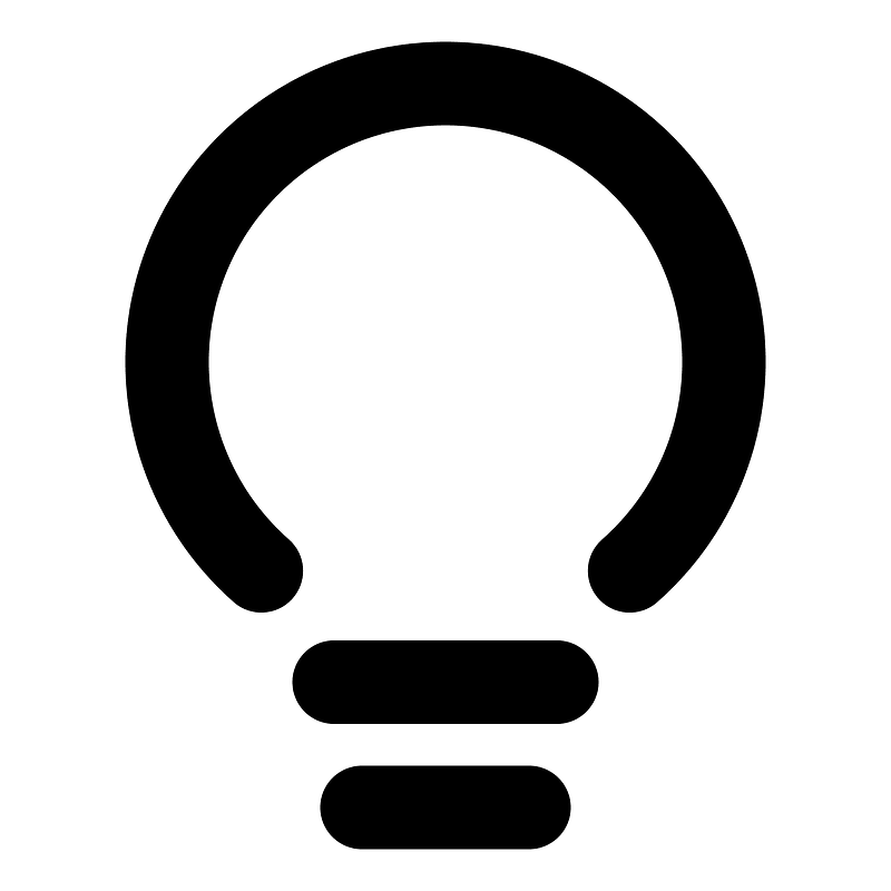 Lightbulb icon. Free download transparent .PNG Creazilla