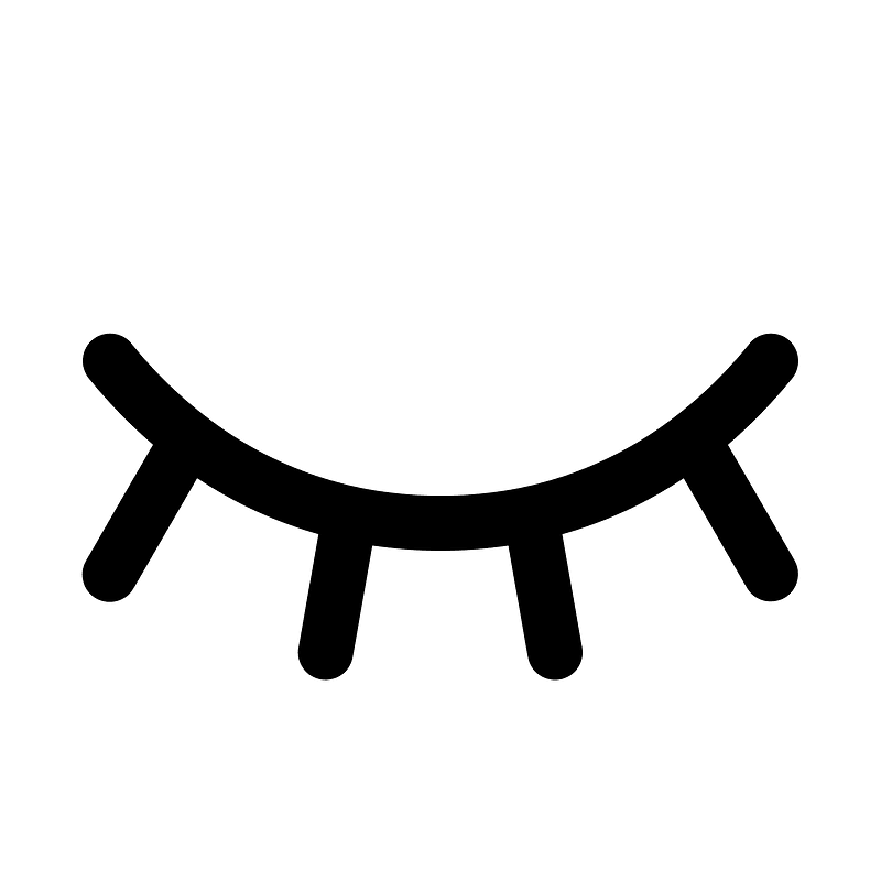 Eyeclosed icon. Free download transparent .PNG Creazilla