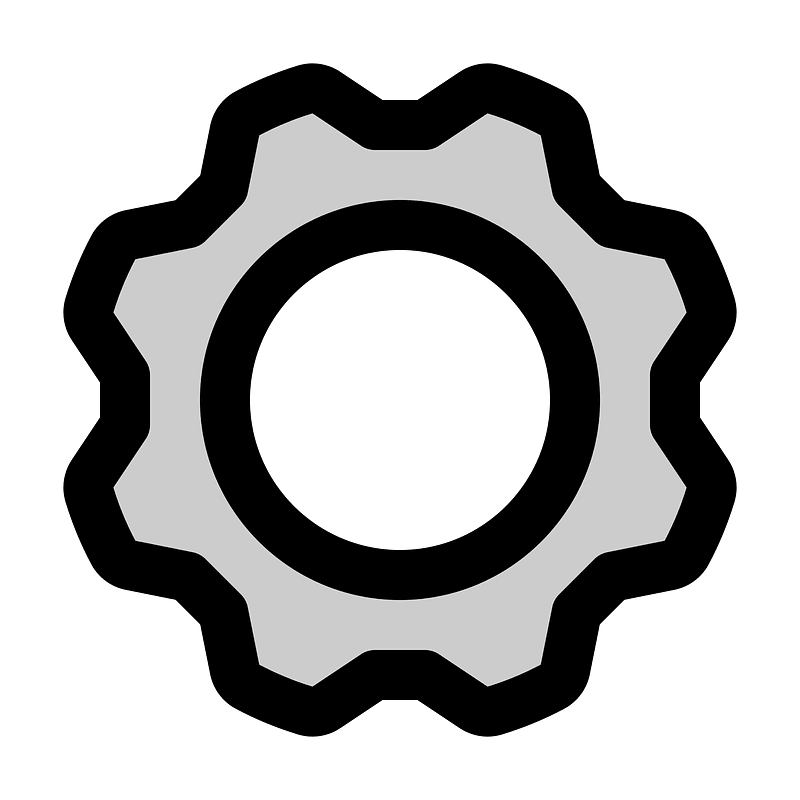 Gear icon. Free download transparent .PNG Creazilla