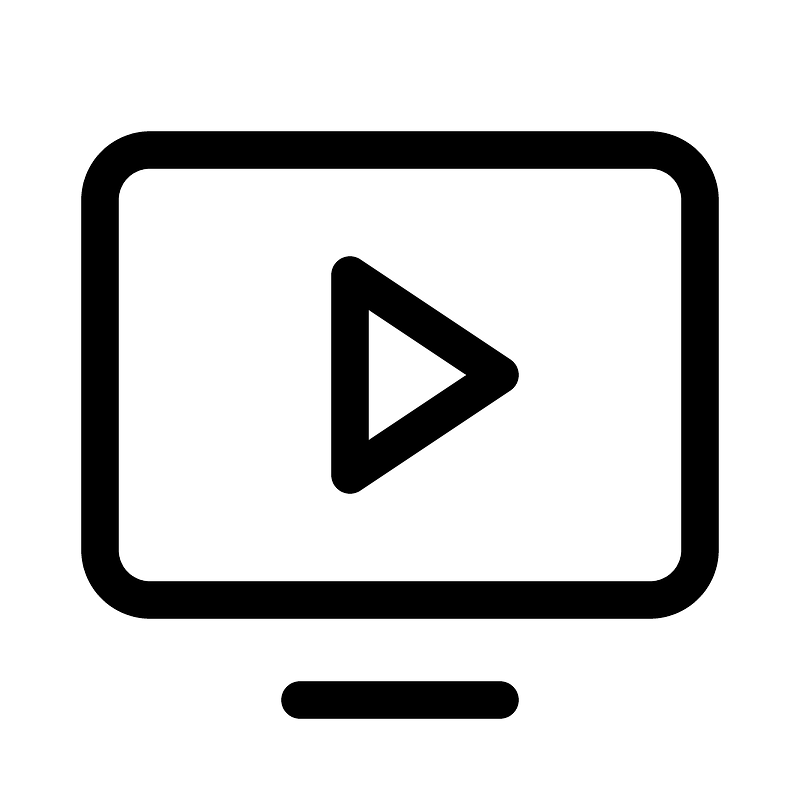 Monitor-play icon. Free download transparent .PNG | Creazilla