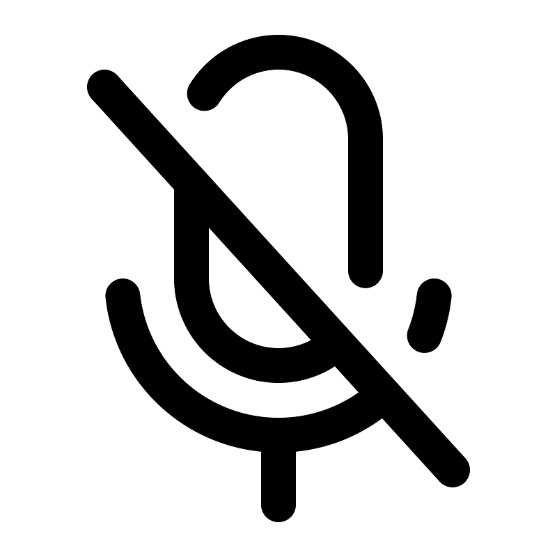 Microphoneslash icon. Free download transparent .PNG Creazilla