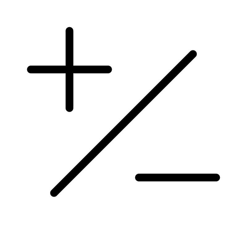 Plus-minus icon. Free download transparent .PNG | Creazilla