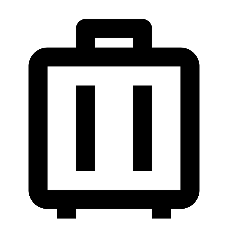 Suitcase icon. Free download transparent .PNG Creazilla