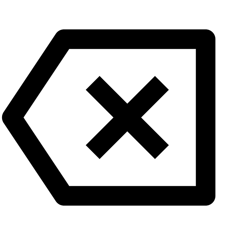 Deleteback icon. Free download transparent .PNG Creazilla