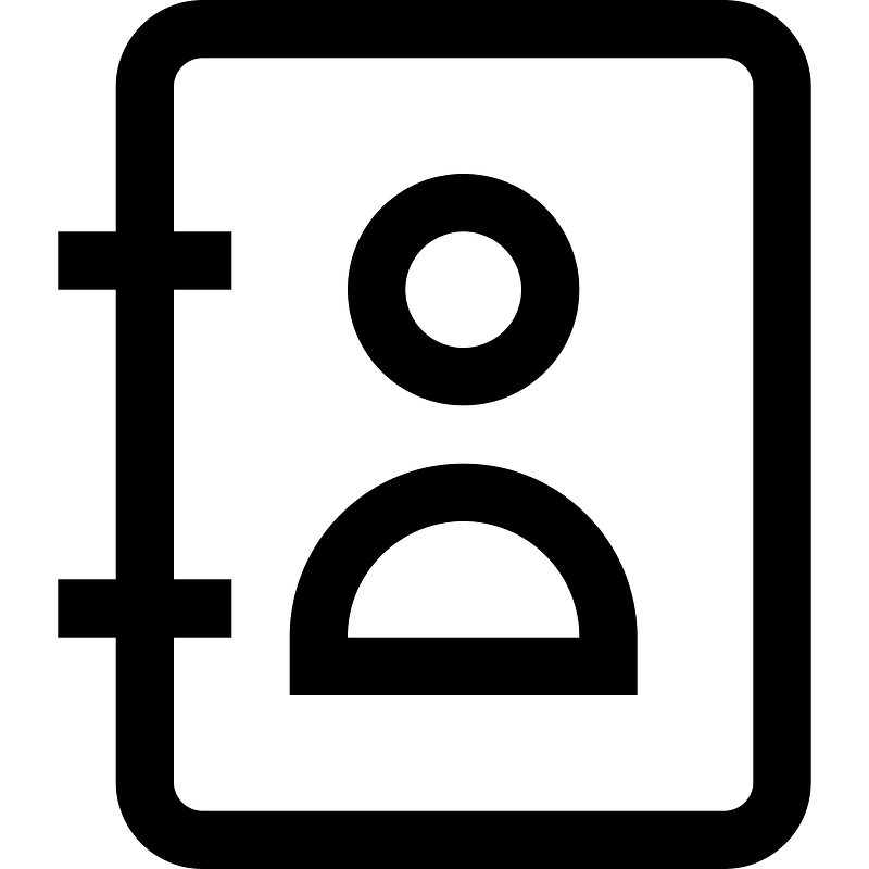 Addressbook icon. Free download transparent .PNG Creazilla