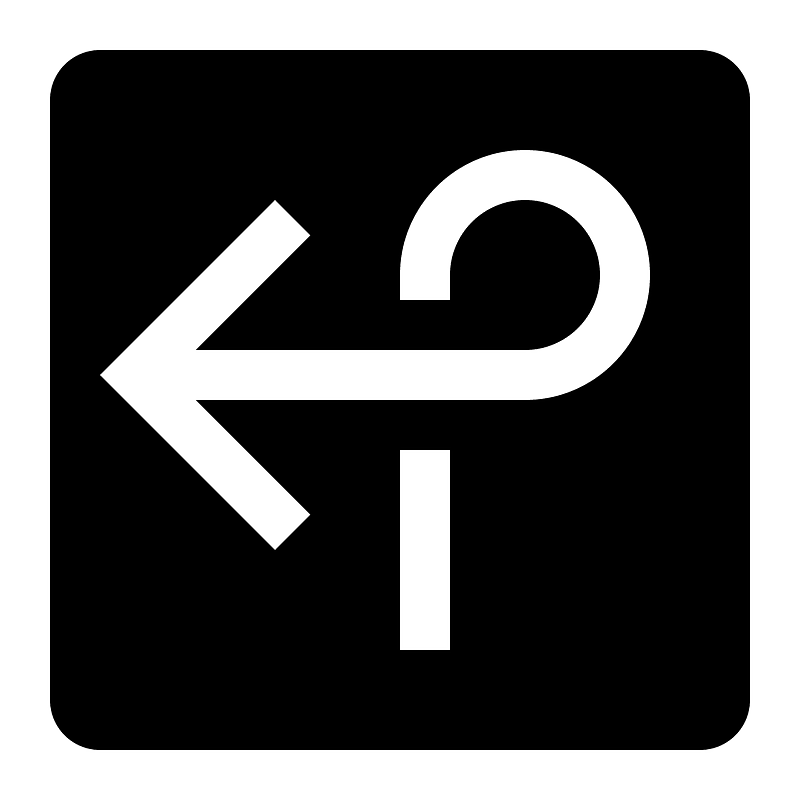 Directionloopleftfilled icon. Free download transparent .PNG