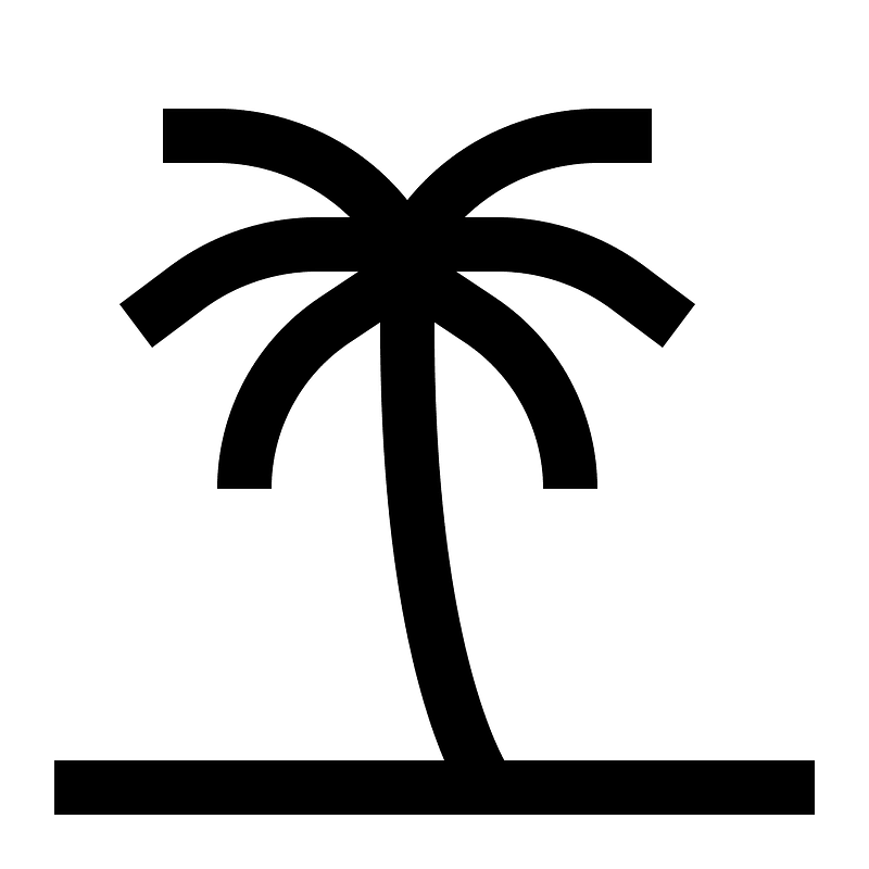 Palm-tree icon. Free download transparent .PNG | Creazilla